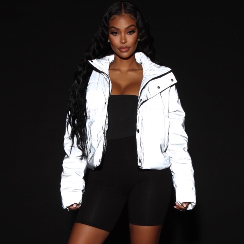 Fashion Nova See My Reflection Jacket - Silver - Picture 2 of 7